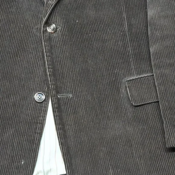 Statements 48R Brown Wide‎ Wale Corduroy Mens Blazer Suit Jacket Sport Coat